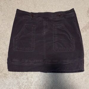 Anthropologie Purple Corduroy Skirt